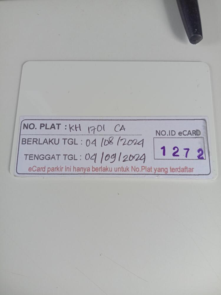 Kartu member kembali id 1272