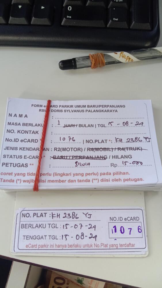 Kartu member id 1041 pindah ke id 1076