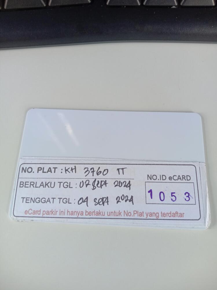 Kartu member kembali id 1053