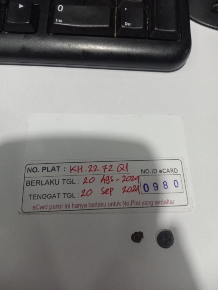 Kartu member kembali id 980