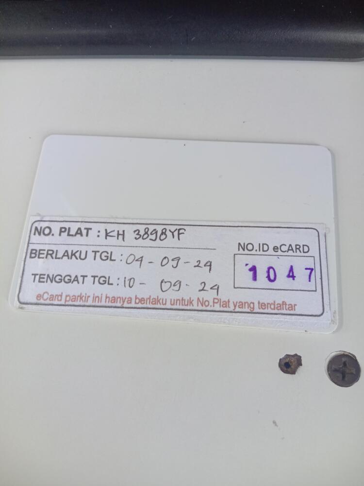 Kartu member kembali id 1047