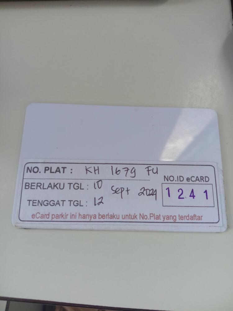 Kartu member kembali id 1241