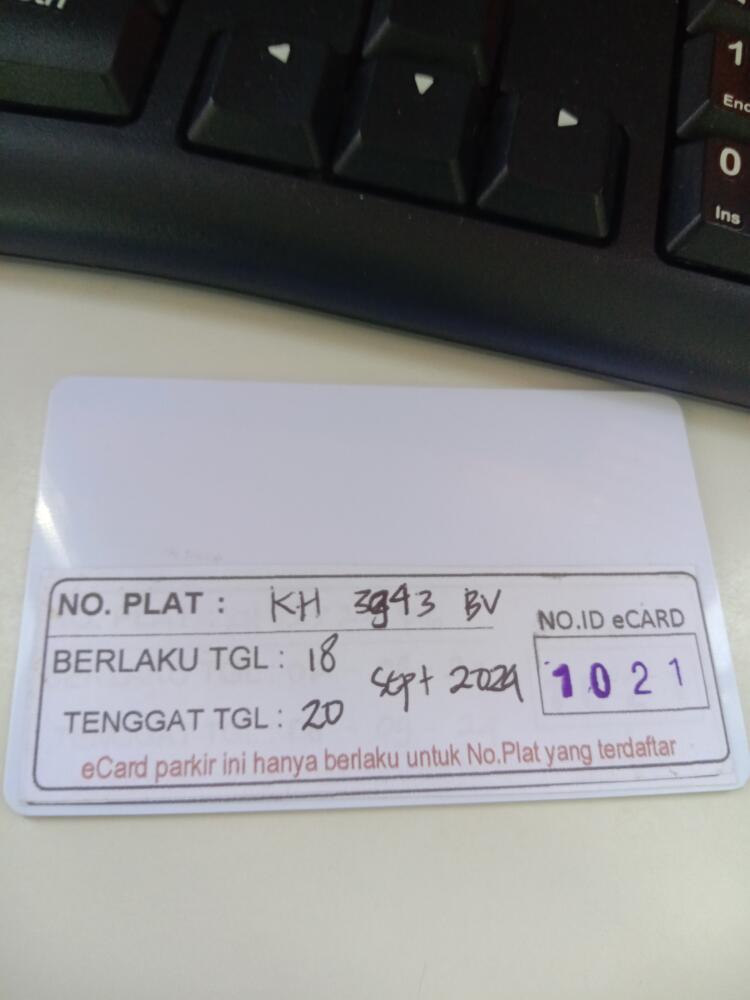Kartu member kembali id 1021