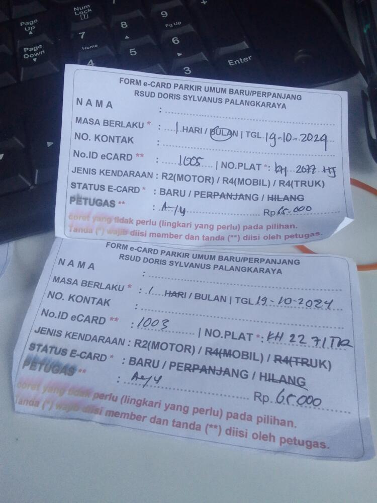 kARTU MEMBER BARU ID:1003,1005