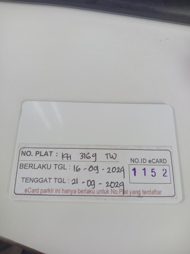 Kartu member kembali id 1152