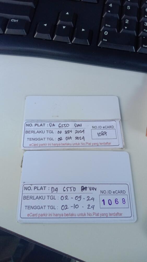 Kartu member id 1087 pindah ke id 1068