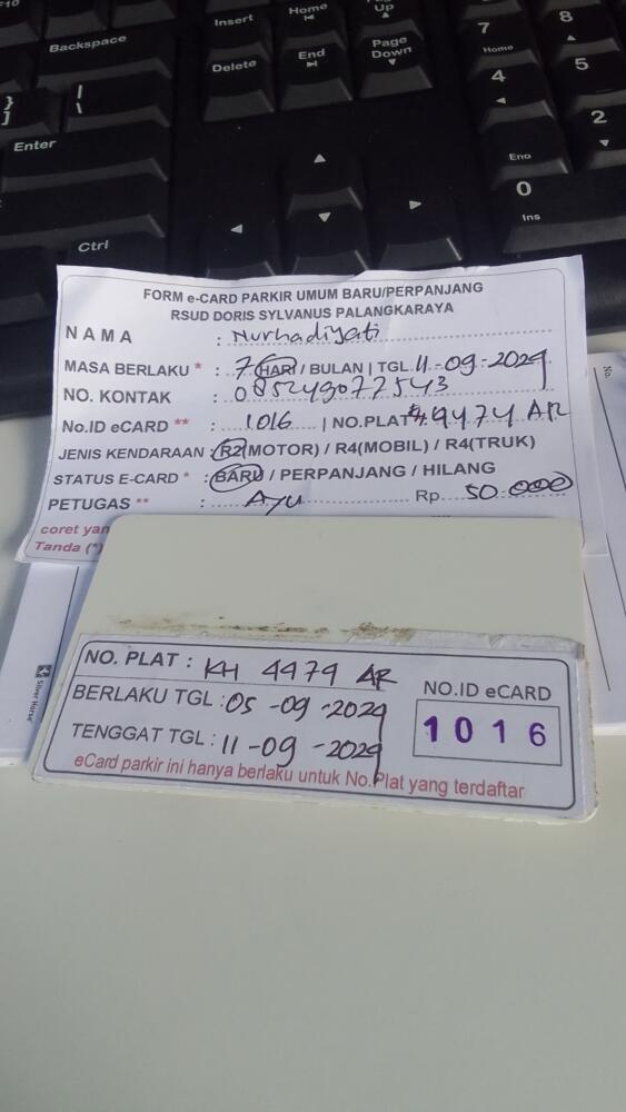 kARTU MEMBER BARU ID:1016