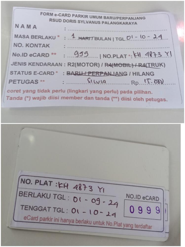 Kartu member id 1023 pindah ke id 999