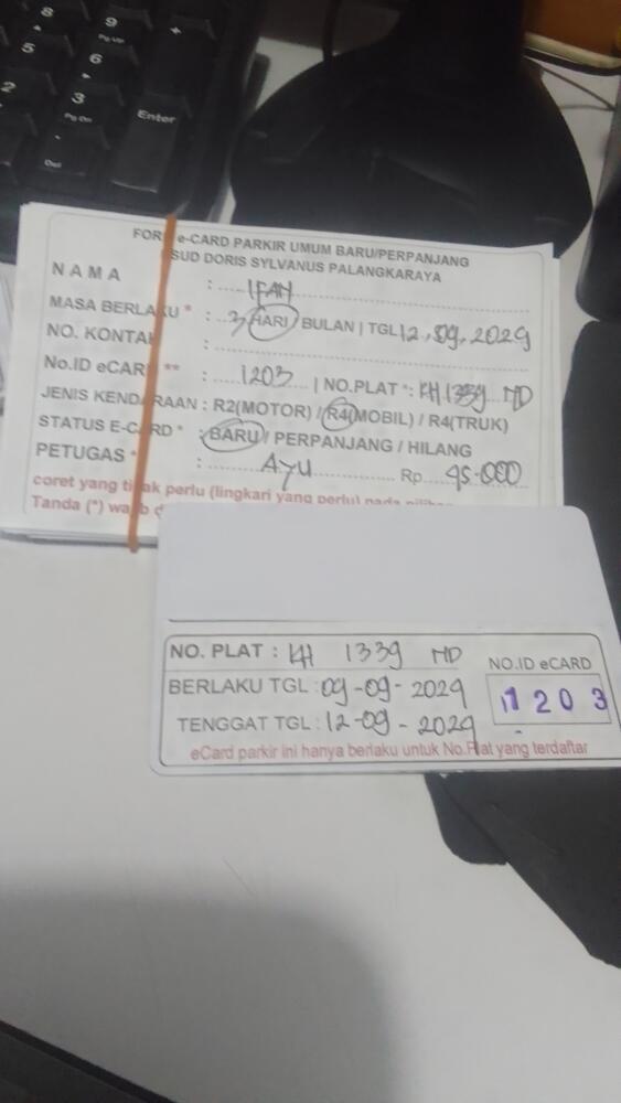 kARTU MEMBER BARU ID:1203