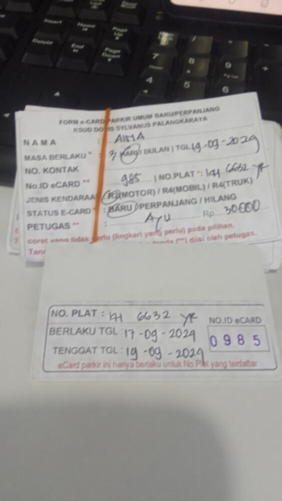 kARTU MEMBER BARU ID:985