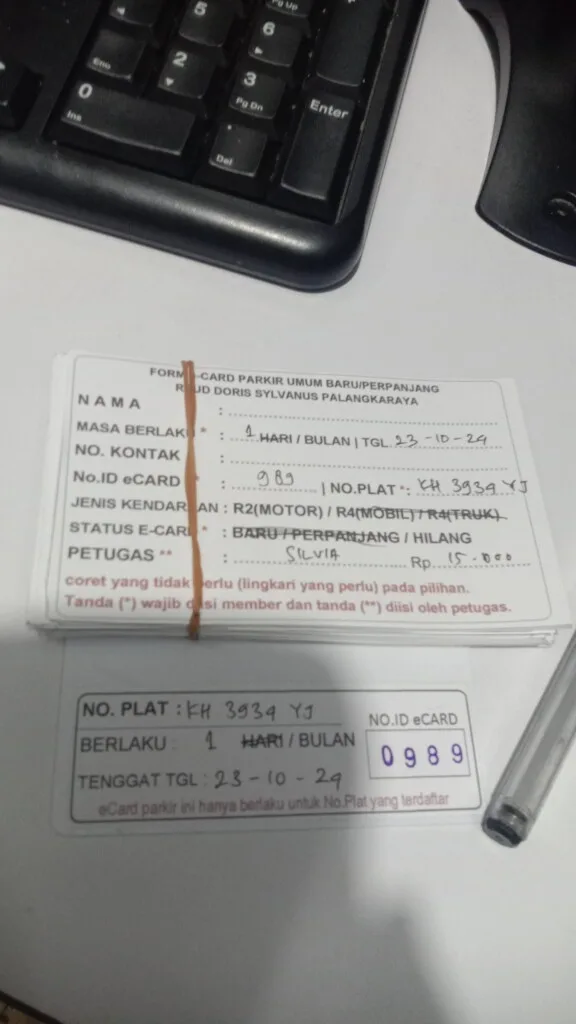 Kartu member id 1061 pindah ke id 989