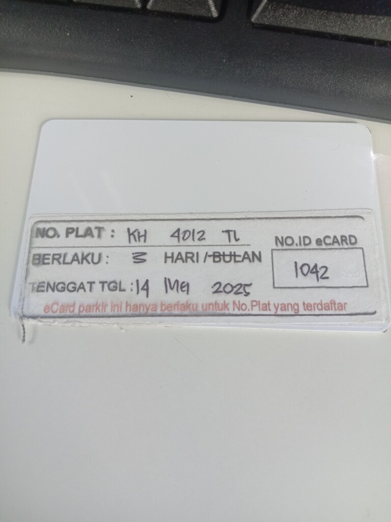 Kartu member kembali id 1042