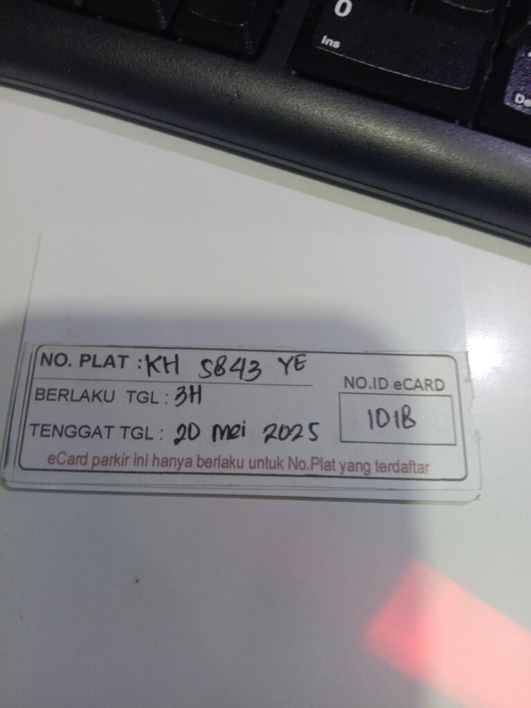 Kartu member kembali id 1018