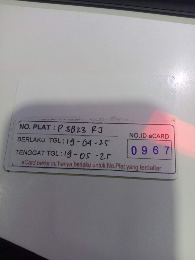 Kartu member kembali id 967