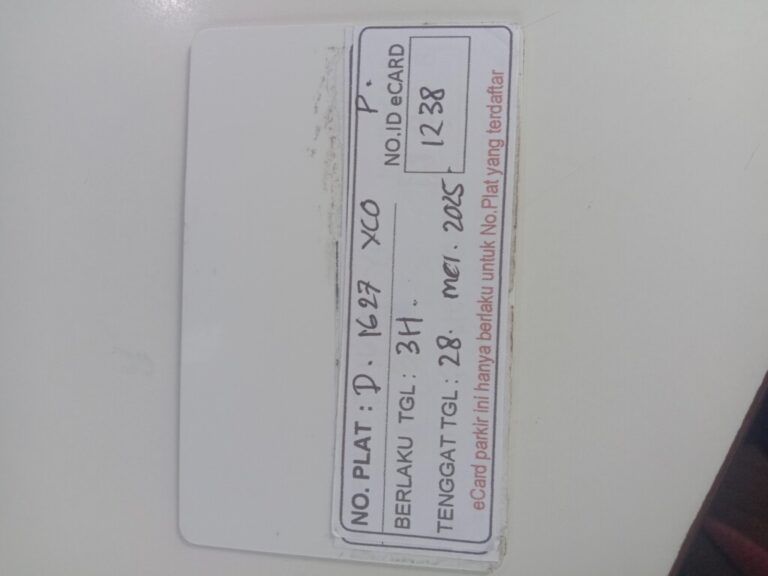 Kartu member kembali id 1238