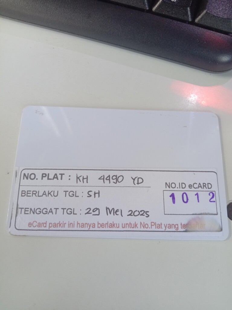 Kartu member kembali id 1012