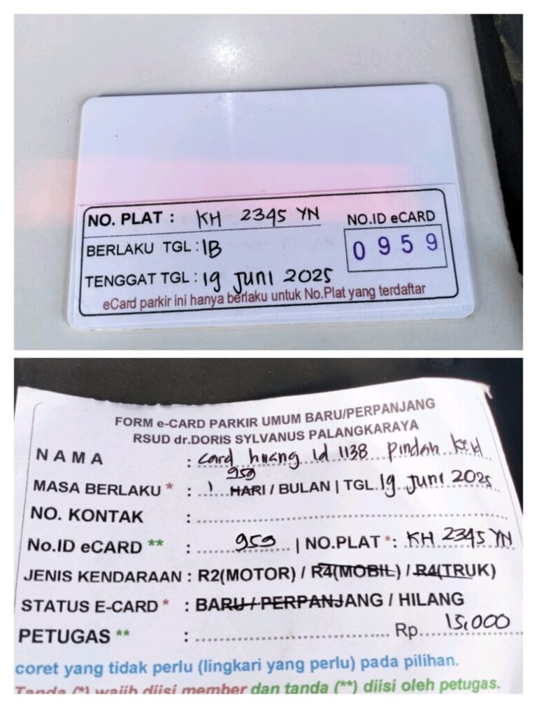 CARD HILANG ,GANTI KARTU DARI ID 1138 KE ID 959