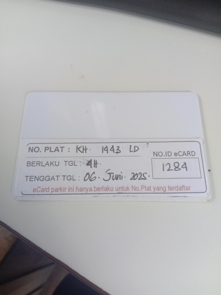 Kartu member kembali id 1284
