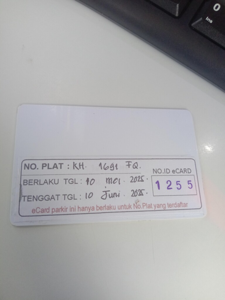 Kartu Member baru id 1255