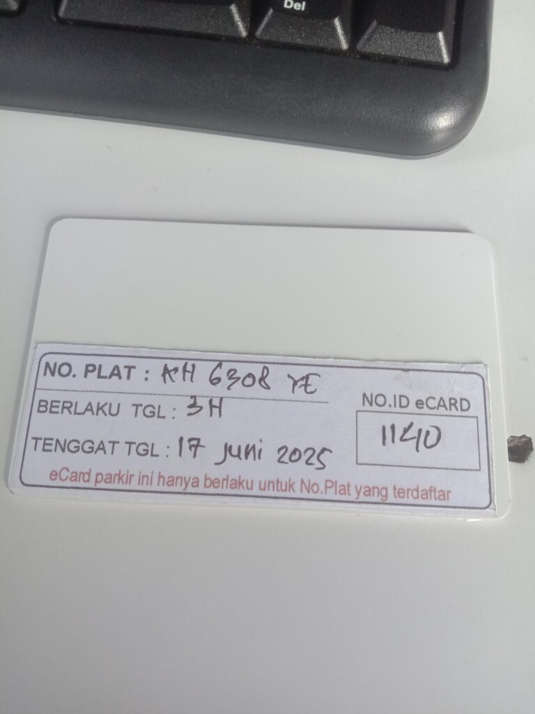 Kartu member kembali id 1140