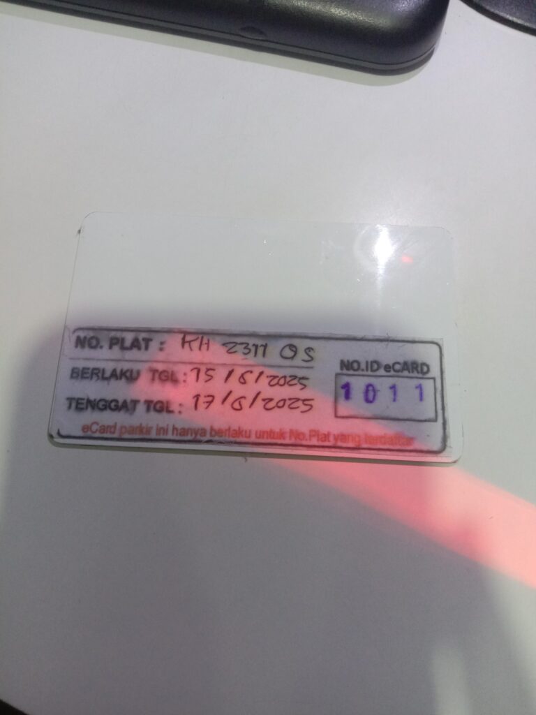 Kartu member kembali id 1011