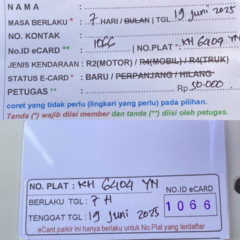 Kartu Member baru