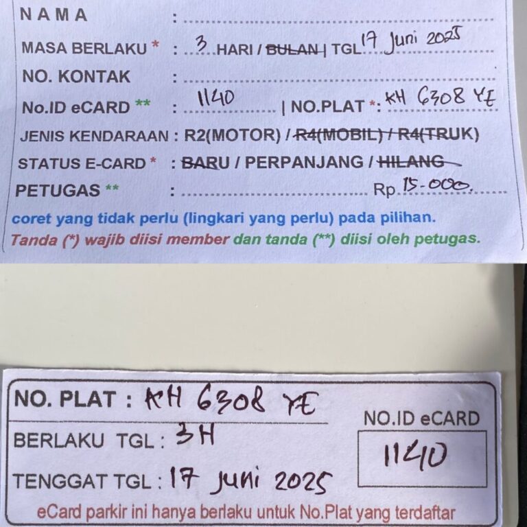 Kartu Member perpanjang
