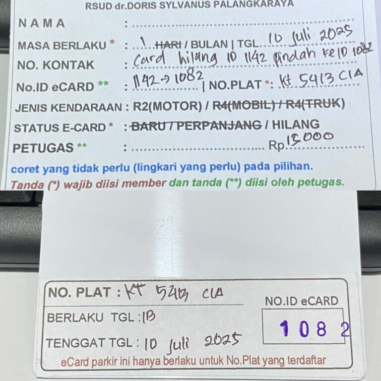 Kartu Member hilang id 1142 pindah ke id 1082