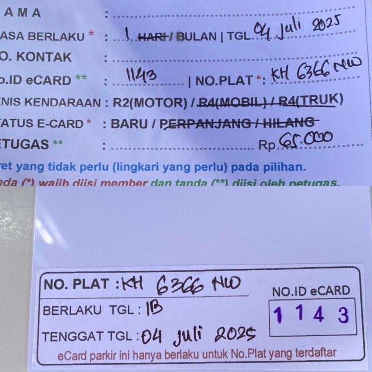 Kartu Member baru