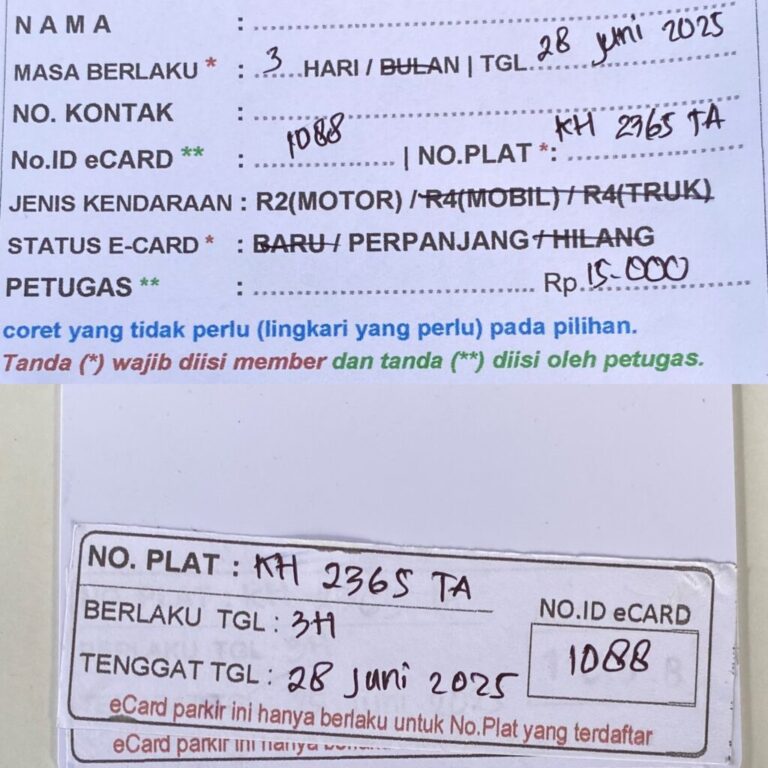 Kartu Member perpanjang