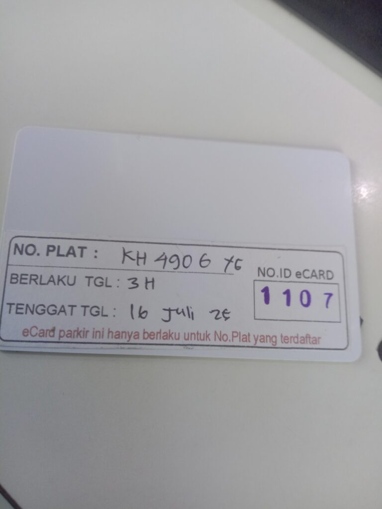 Kartu member kembali id 1107