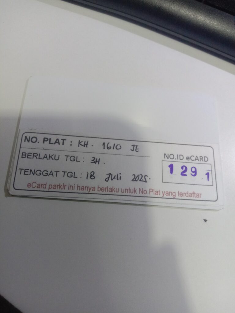 Kartu member kembali id 1291