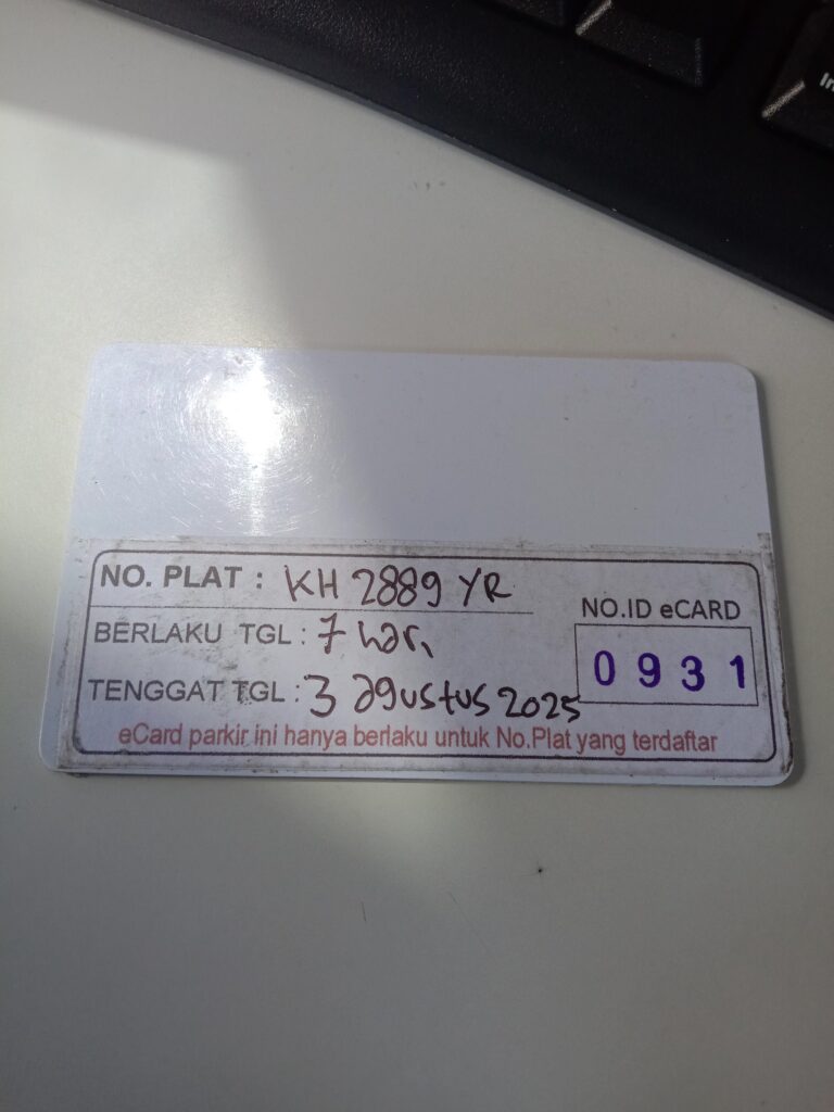 Kartu member kembali id 931