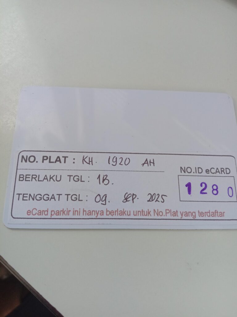 Kartu member kembali id 1280