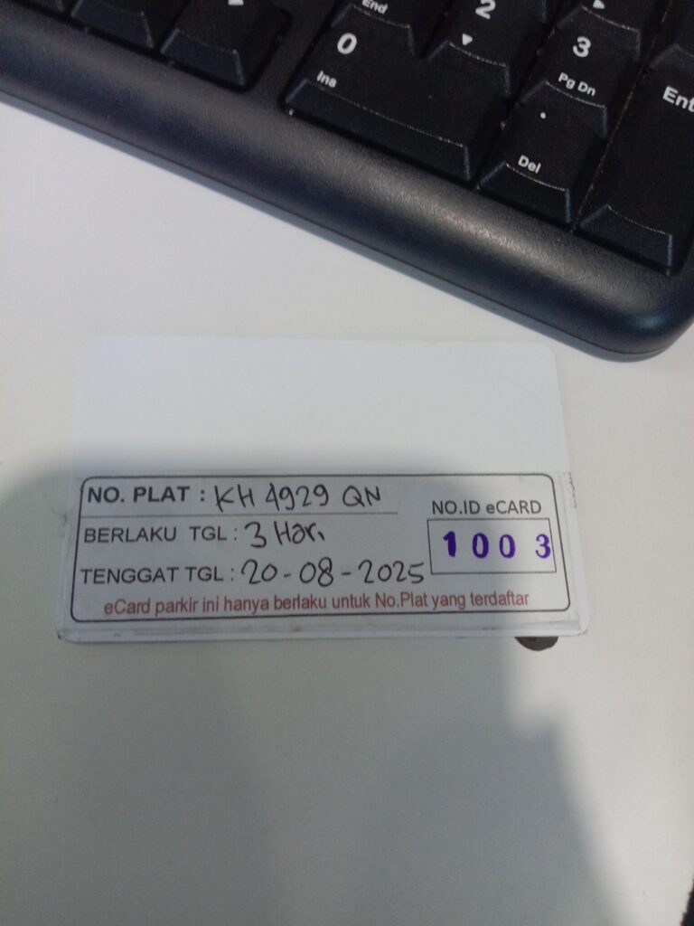 Kartu member kembali id 1003