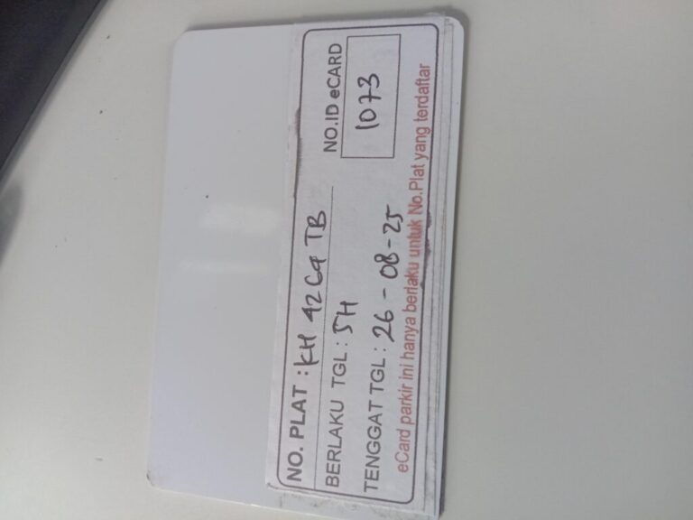 Kartu member kembali id 1078