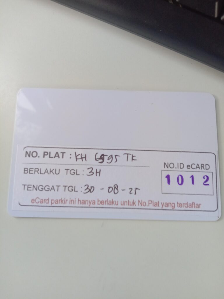 Kartu member kembali id 1012