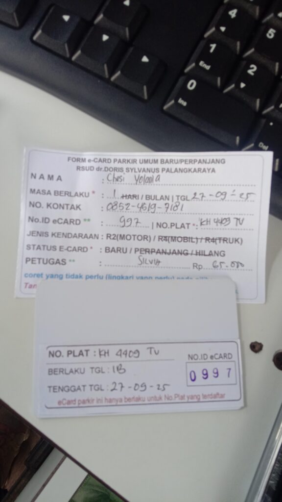 Kartu Member baru id 997