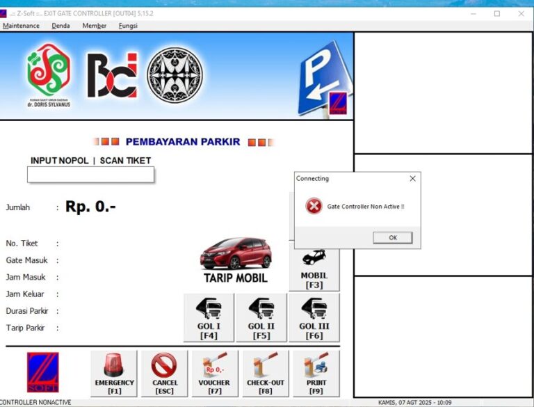 TEKNIS – PALANG GERBANG KELUAR TIDAK BISA TERBUKA OTOMATIS /GATE OUT EROR
