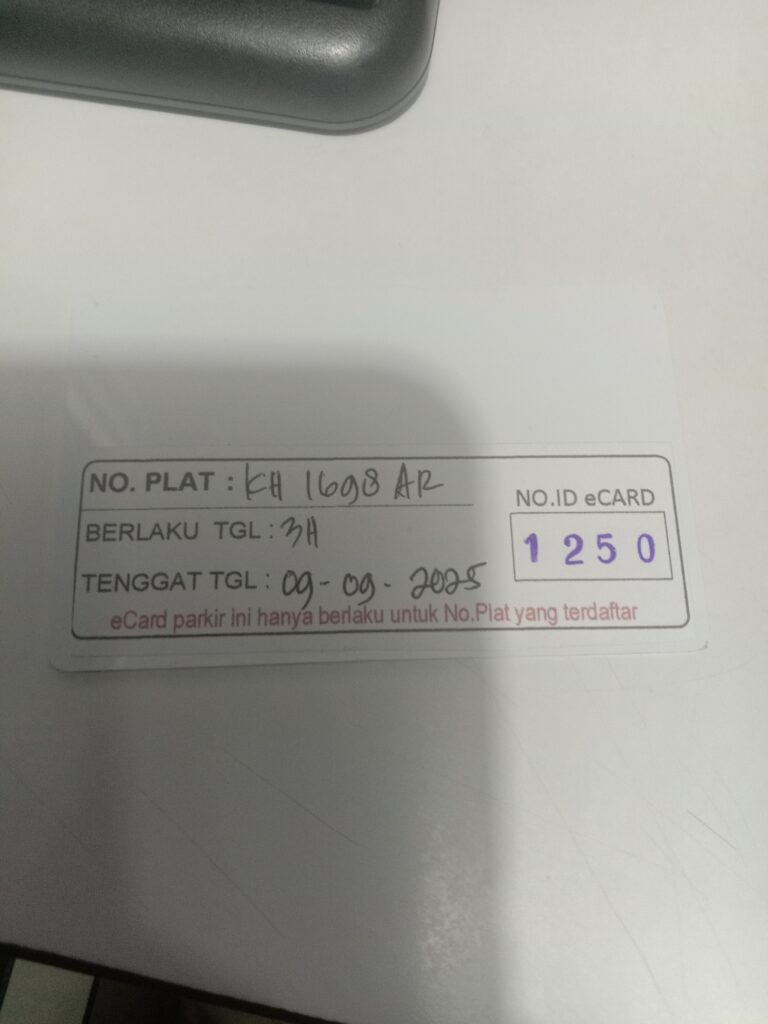 Kartu member kembali id 1250