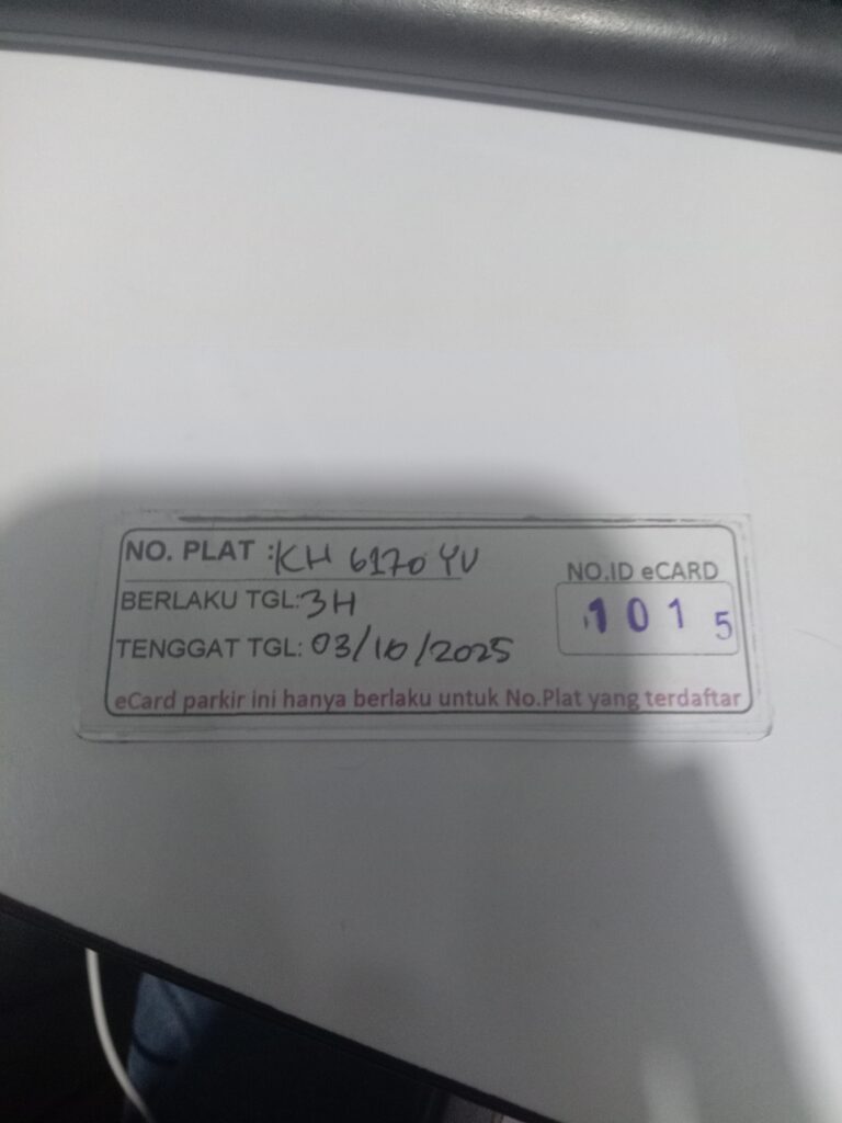 Kartu member kembali id 1015