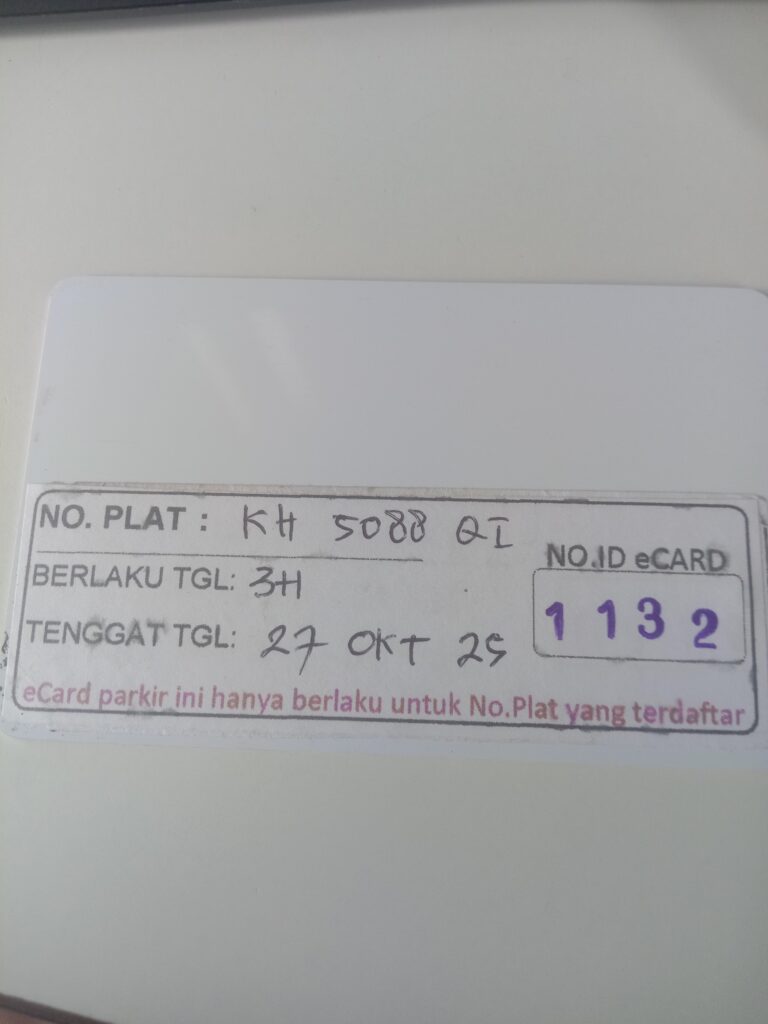 Kartu member kembali id 1132