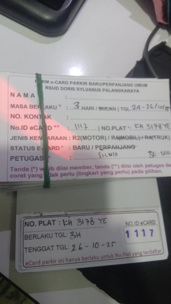 Kartu Member baru id 1117