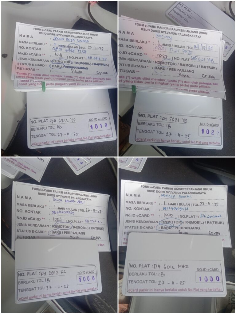 Kartu Member baru id 1000, 1006, 1027, 1018