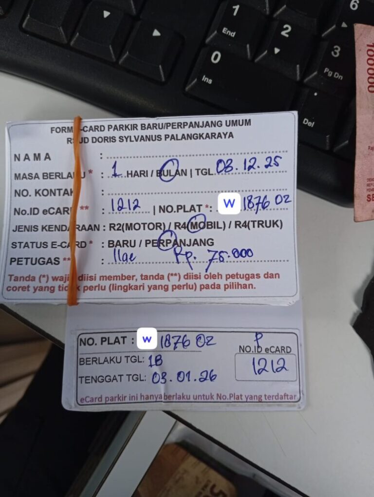 Kartu Member Perpanjang id 1212