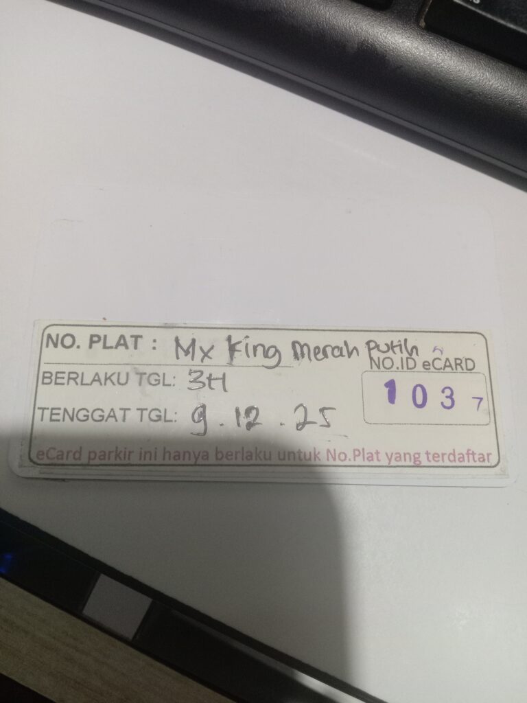 Kartu member kembali id 1037