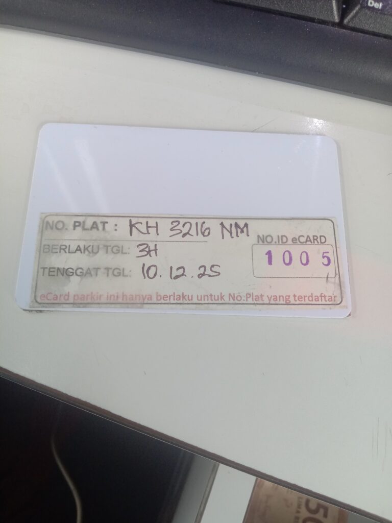 Kartu member kembali id 1005