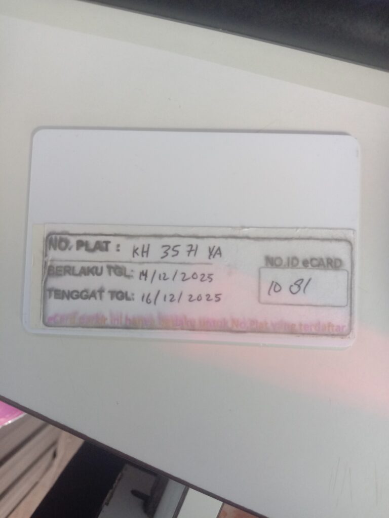 Kartu member kembali id 1081