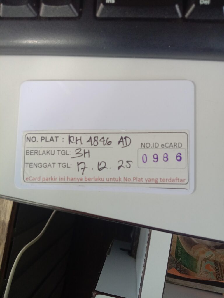 Kartu member kembali id 986