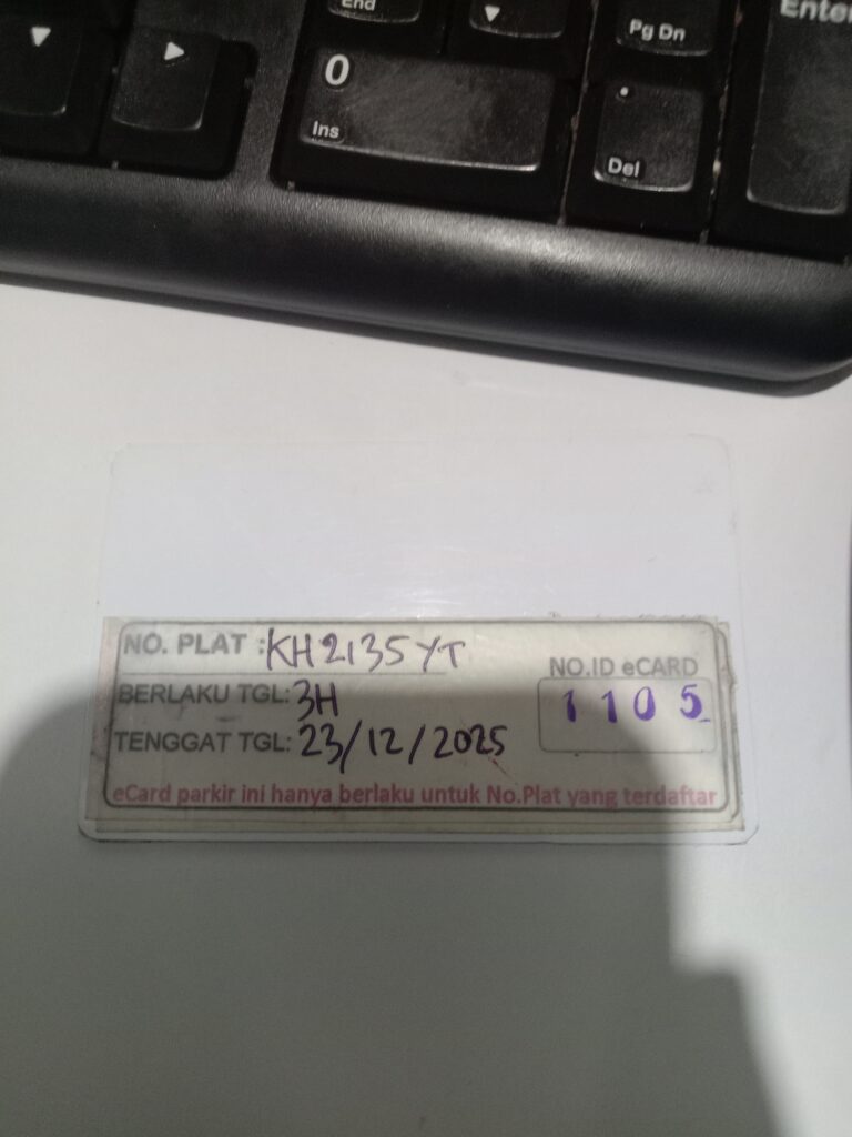 Kartu member kembali id 1105